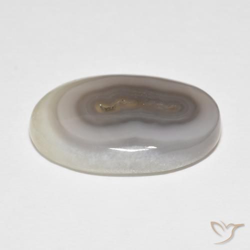 Agate Gemstone in 30 x 22 mm (calibrated) Size for Sale, Agate Stone in White Cream Color