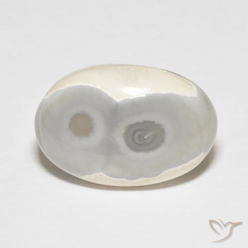 18.84ct Natural Multicolor White Agate, Oval, Opaque