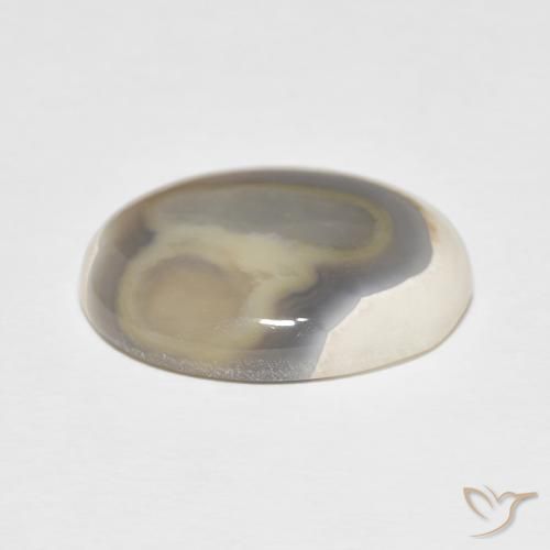 Agate Gemstone in 20.9 x 15.7 mm Size for Sale, Agate Stone in Multicolor White Color