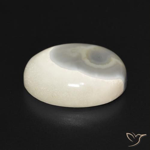 Agate Gemstone in 20 x 15 mm (calibrated) Size for Sale, Agate Stone in Multicolor White Color