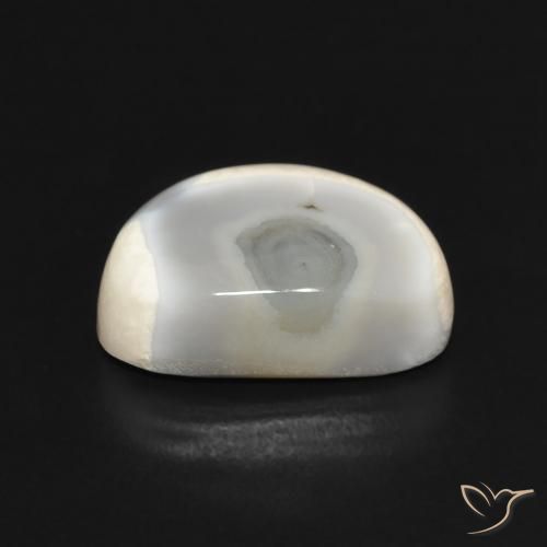 Agate Gemstone in 14.5 x 10.8 mm Size for Sale, Agate Stone in Multicolor White Color