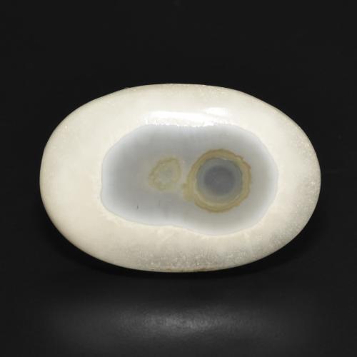 19.82ct Natural Multicolor White Agate, Oval, Opaque