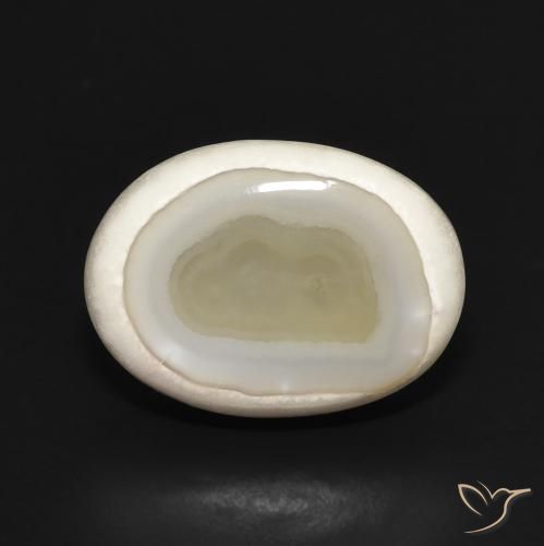 8.72ct Natural Multicolor White Agate, Oval, Opaque, Photo A