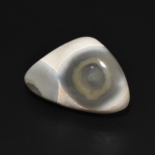 11.86 ct White Agate Stone, Natural Agate in Fancy Cabochon Shape for Sale