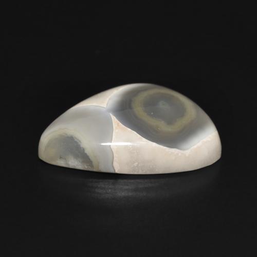 Agate Gemstone in 21.5 x 14.3 mm Size for Sale, Agate Stone in Multicolor White Color