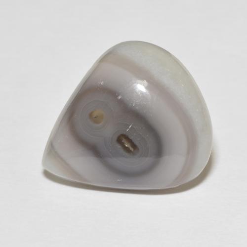 18.49ct Natural Warm White Agate, Pear Shape, Opaque