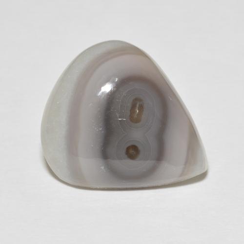 18.49 ct White Agate Stone, Natural Agate in Pear Cabochon Shape for Sale
