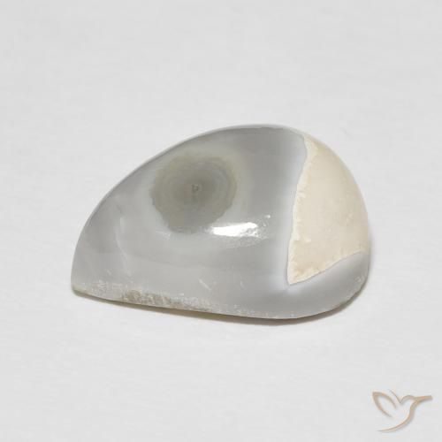 Agate Gemstone in 15.5 x 11.4 mm Size for Sale, Agate Stone in Warm White Color
