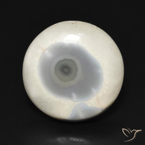 13.25ct Natural Multicolor White Agate, Round, Opaque
