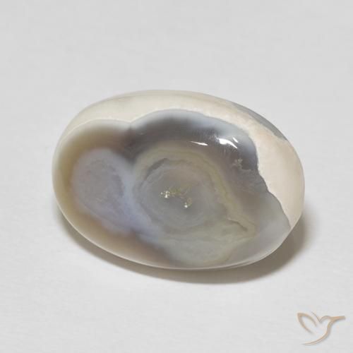 11.46 ct Multicolor Agate Stone, Natural Agate in Oval Cabochon Shape for Sale