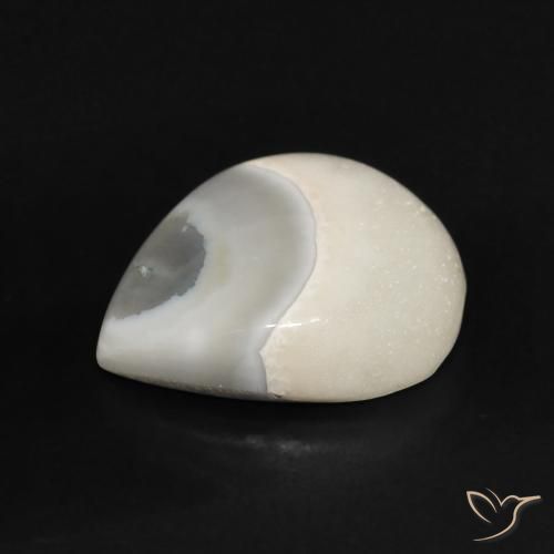 Agate Gemstone in 15.9 x 13.5 mm Size for Sale, Agate Stone in Off White Color