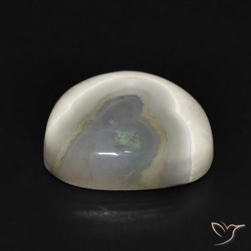 Agate Gemstone in 18.1 x 16.3 mm Size for Sale, Agate Stone in Multicolor White Color
