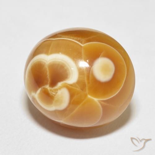 24.26 ct Multicolor Agate Stone, Natural Agate in Oval Cabochon Shape for Sale