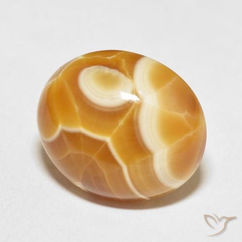 16.00 ct Multicolor Agate Stone, Natural Agate in Oval Cabochon Shape for Sale