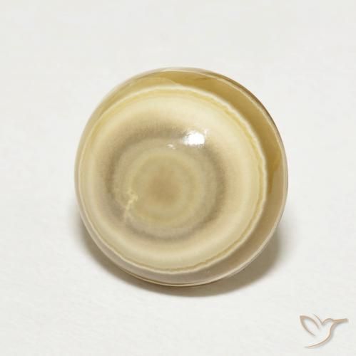 7.22 ct Multicolor Agate Stone, Natural Agate in Round Cabochon Shape for Sale