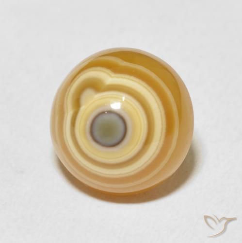 9.53 ct Multicolor Agate Stone, Natural Agate in Round Cabochon Shape for Sale