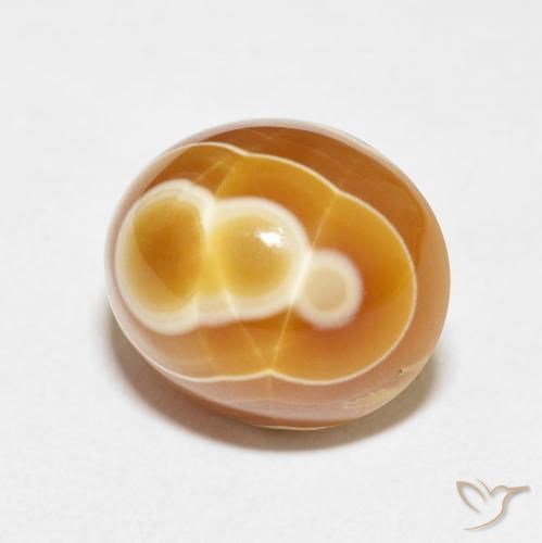 13.40 ct Multicolor Agate Stone, Natural Agate in Oval Cabochon Shape for Sale