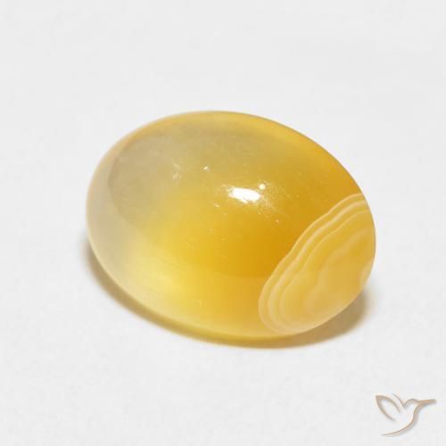 6.64 ct Multicolor Agate Stone, Natural Agate in Oval Cabochon Shape for Sale