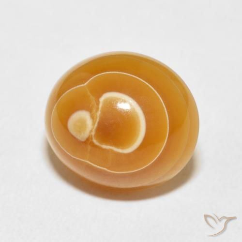 8.93 ct Multicolor Agate Stone, Natural Agate in Oval Cabochon Shape for Sale