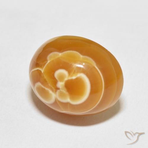 17.47 ct Multicolor Agate Stone, Natural Agate in Oval Cabochon Shape for Sale