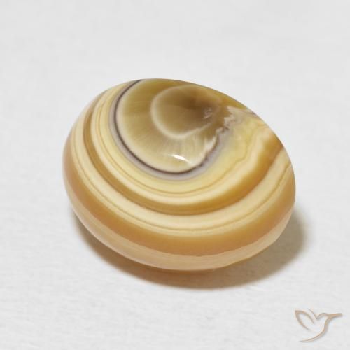 8.72 ct Multicolor Agate Stone, Natural Agate in Oval Cabochon Shape for Sale