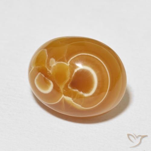 14.54 ct Multicolor Agate Stone, Natural Agate in Oval Cabochon Shape for Sale
