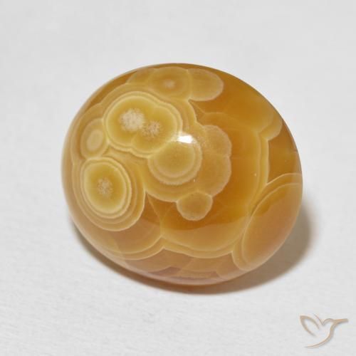 18.54 ct Multicolor Agate Stone, Natural Agate in Oval Cabochon Shape for Sale