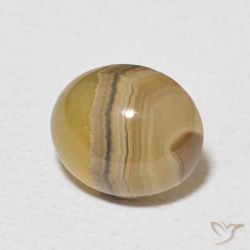3.53 ct Multicolor Agate Stone, Natural Agate in Oval Cabochon Shape for Sale