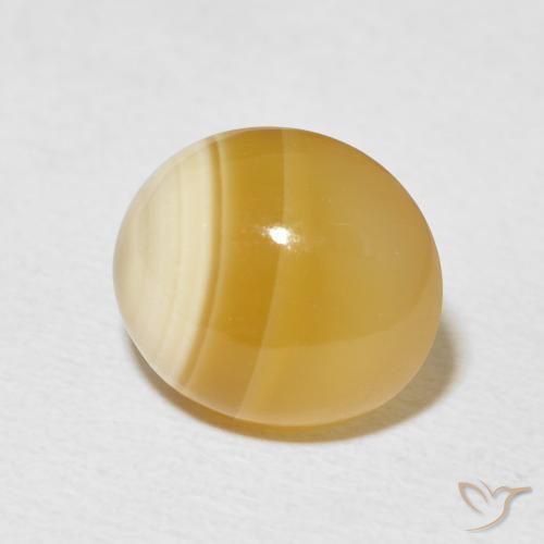 6.83 ct Multicolor Agate Stone, Natural Agate in Oval Cabochon Shape for Sale