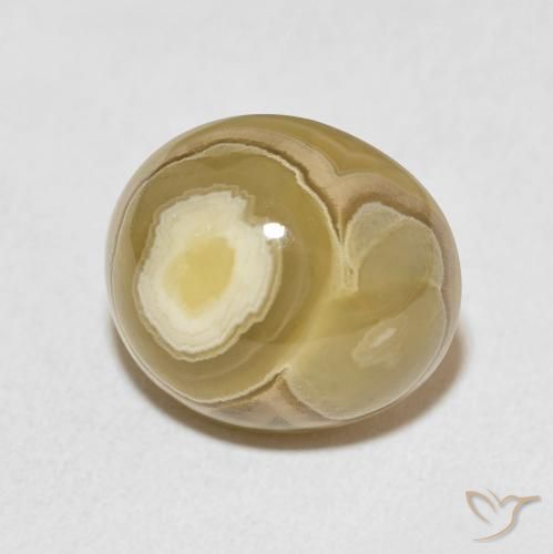 9.89 ct Multicolor Agate Stone, Natural Agate in Oval Cabochon Shape for Sale
