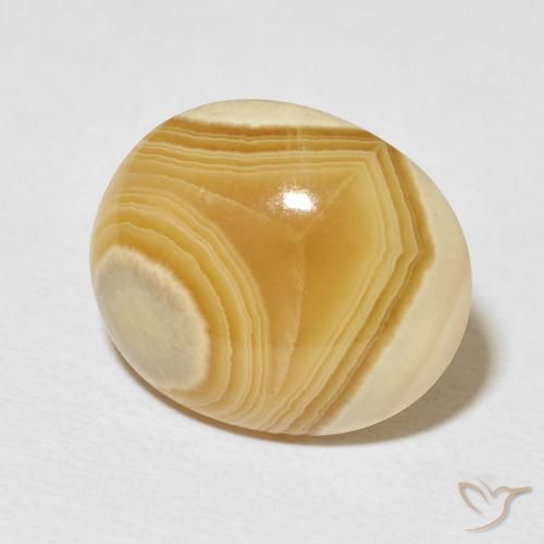 15.45 ct Multicolor Agate Stone, Natural Agate in Oval Cabochon Shape for Sale
