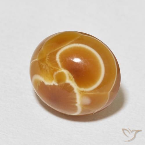 8.24 ct Multicolor Agate Stone, Natural Agate in Oval Cabochon Shape for Sale