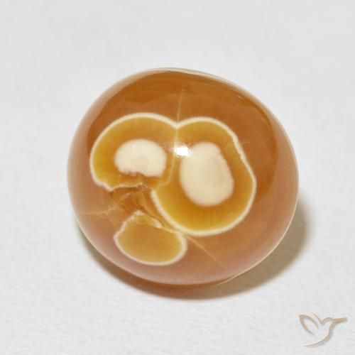 15.04 ct Multicolor Agate Stone, Natural Agate in Oval Cabochon Shape for Sale
