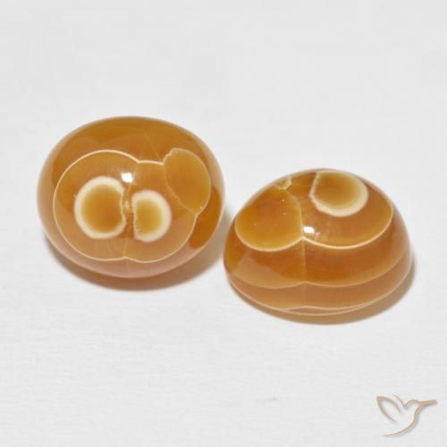 21.51 ctw Multicolor Agate Stones, Natural Agate in Oval Cabochon Shape for Sale