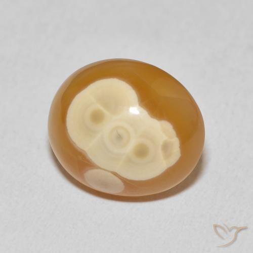13.67 ct Multicolor Agate Stone, Natural Agate in Oval Cabochon Shape for Sale