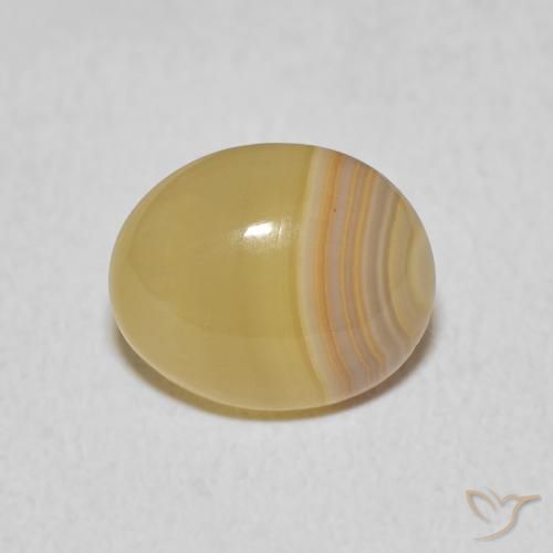 3.92 ct Multicolor Agate Gemstone, Agate Gem in Oval Cabochon Shape for Sale.