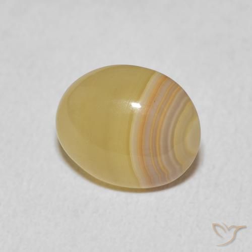 3.92 ct Multicolor Agate Stone, Natural Agate in Oval Cabochon Shape for Sale