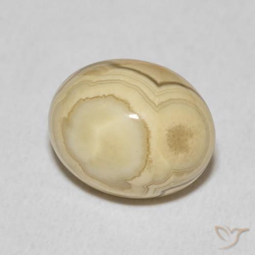 6.65 ct Multicolor Agate Stone, Natural Agate in Oval Cabochon Shape for Sale