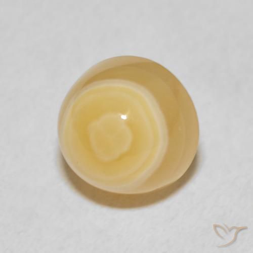 6.77 ct Multicolor Agate Stone, Natural Agate in Round Cabochon Shape for Sale