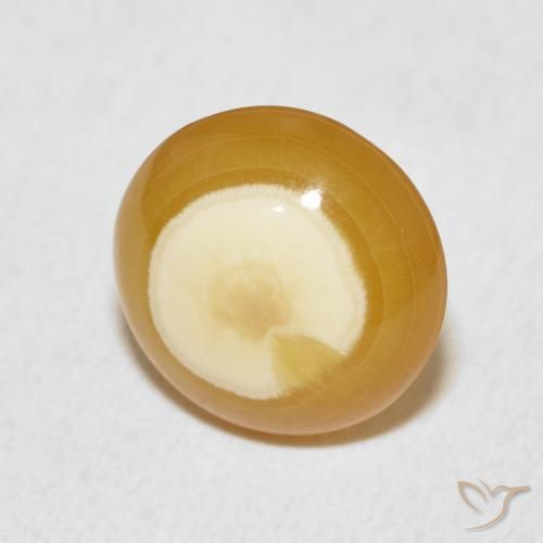 5.37 ct Multicolor Agate Stone, Natural Agate in Round Cabochon Shape for Sale