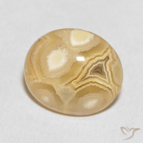 18.32 ct Multicolor Agate Stone, Natural Agate in Oval Cabochon Shape for Sale