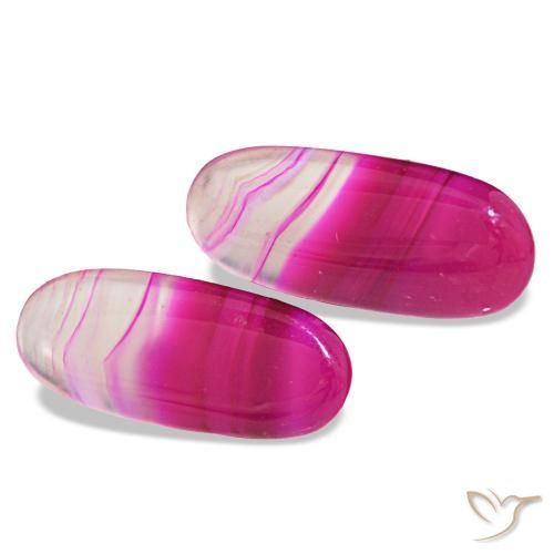 22.11 ctw Multicolor Agate Stones, Natural Agate in Oval Cabochon Shape for Sale