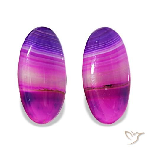 14.22ctw Multicolor Agate Gemstones, Oval, Translucent