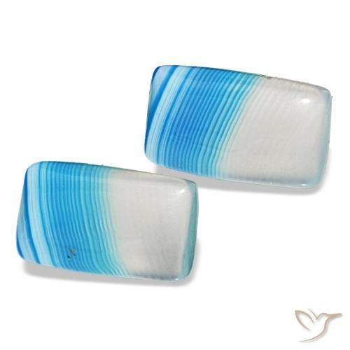 12.70 ctw Multicolor Agate Stones, Natural Agate in Baguette Cabochon Shape for Sale