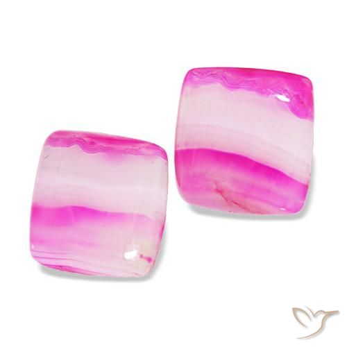 20.35 ctw Multicolor Agate Stones, Natural Agate in Cushion Cabochon Shape for Sale