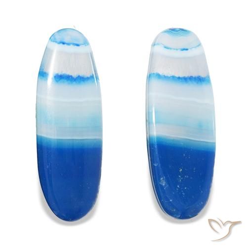 31.70 ctw Multicolor Agate Gemstones, Agate Gems in Oval Facet Shape for Sale.