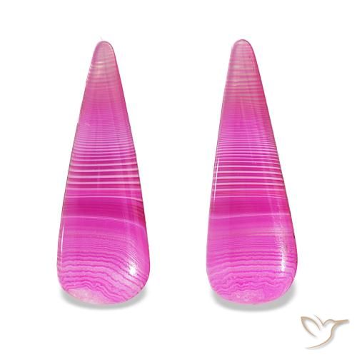 24.65 ctw Multicolor Agate Gemstones, Agate Gems in Pear Cabochon Shape for Sale.