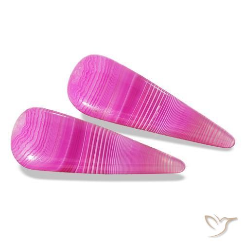 24.65 ctw Multicolor Agate Stones, Natural Agate in Pear Cabochon Shape for Sale