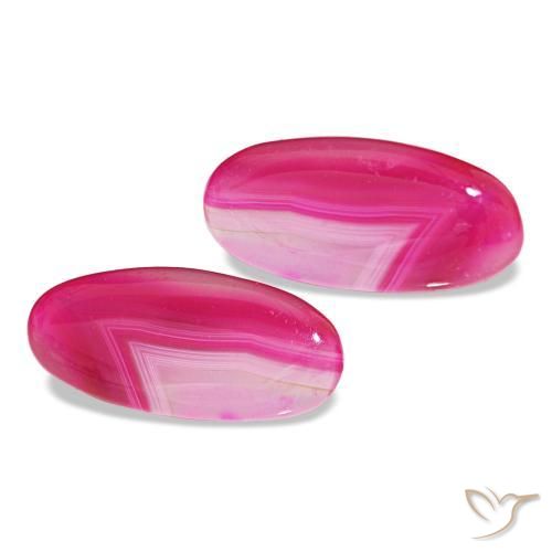 16.92 ctw Multicolor Agate Stones, Natural Agate in Oval Cabochon Shape for Sale