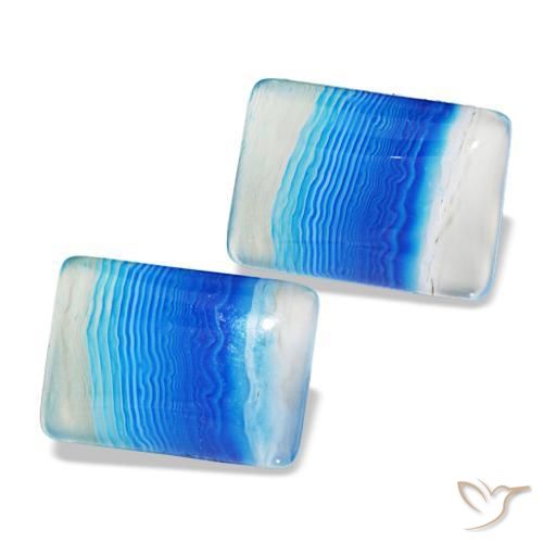 16.94 ctw Multicolor Agate Stones, Natural Agate in Baguette Cabochon Shape for Sale